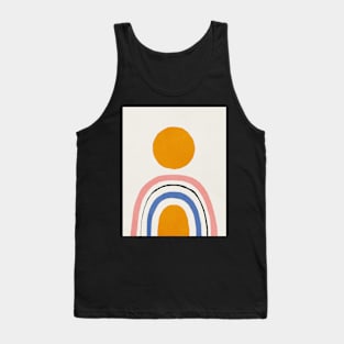 Abstract, Sun, Mid century modern kids wall art, Nursery room Tank Top